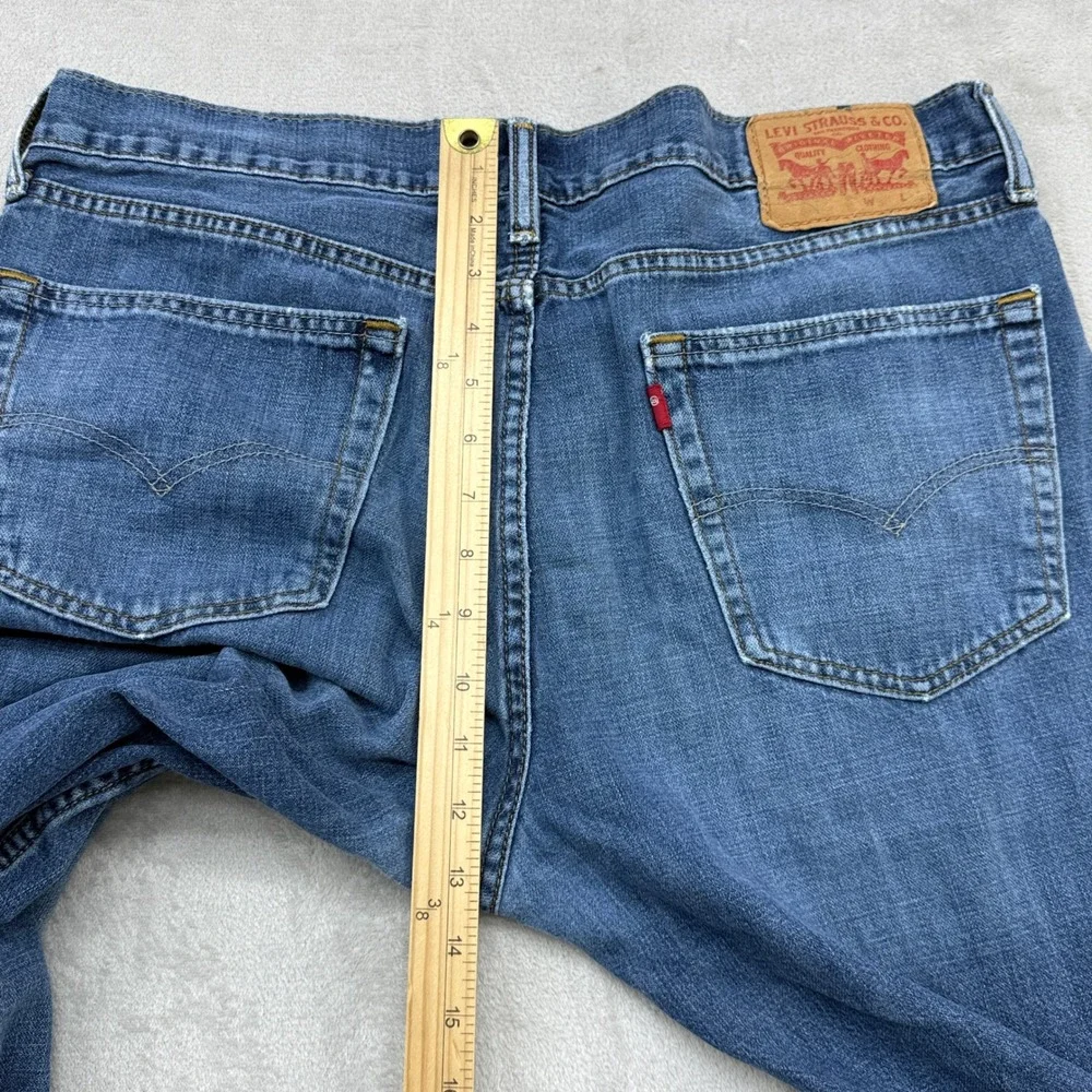 Levi's 502 Regular Taper Jeans Mens 36x34 Blue Denim Medium Wash Straight Casual